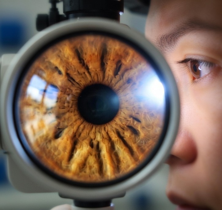 Исследование глаза через офтальмологический прибор